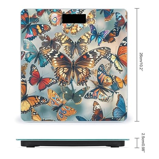 Butterflies Scale for Body Weight Smart Scales Digital Bathroom Scale High Precision Weighing Scales with Large Display Weighing Machine for People