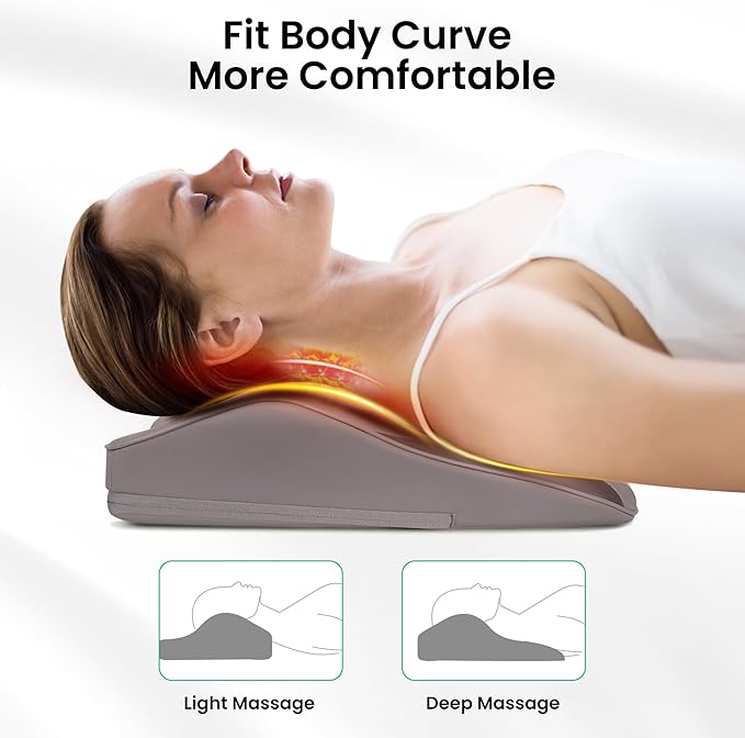 Snailax Back Massager for Back Pain Deep Tissue Shiatsu Lower Back Neck Massager with Heat 3D Kneading Massage Pillow for Neck Shoulder Legs Gifts for Mom Dad Women (Beige)