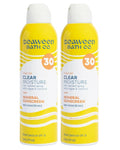 Seaweed Bath Co. Clear Moisture Mineral SPF 30 Broad Spectrum Sunscreen Spray - With Nourishing Algae Coconut &amp Hyaluronic Acid - Tropical Scented - 6 oz (Pack of 2