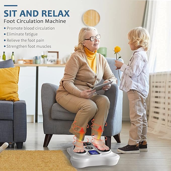 Creliver EMS &amp TENS Foot Nerve Muscle Massager Electric Foot Stimulator Improves Circulation Feet Legs Circulation Machine Relieves Body Pains Neuropathy (FSA or HSA Eligible)