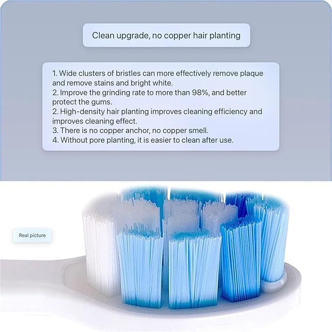 Compatible for Glint 1 Electric Toothbrush Replacement Heads Accessories Adult Nozzle4/8/16PCS(8pcs Standard Clean)