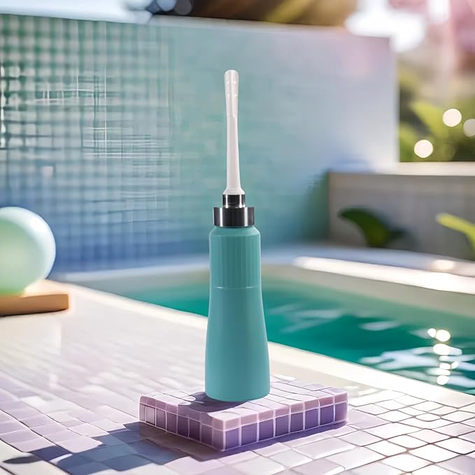 Natural Vaginal Douche Bottle - Vaginal Douche for Women Free of PVC &amp Phthalates &amp BPAs Compatible with DMSO / MMS 12 FL Oz Teal Blue