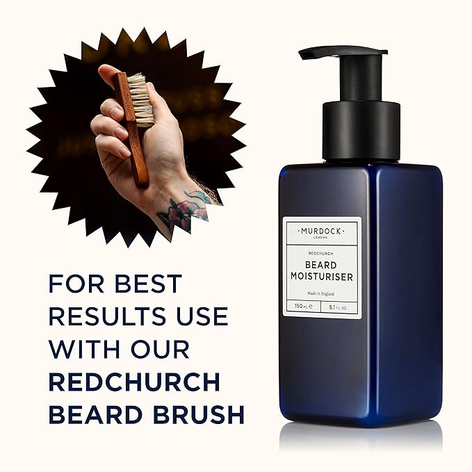 Murdock London Lightweight Beard Moisturizer For Men – Hydrating Beard Softener for Men &amp Skin Comfort – Clean Label Moisturizer for Daily Use Reduce Flakiness &amp Irritation (5.1 FL OZ)