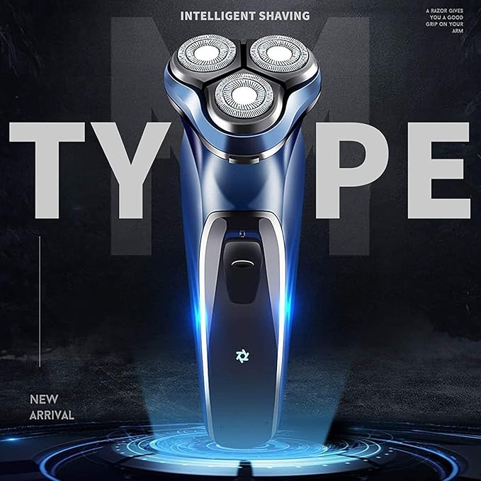 Mens Electric RazorDry Wet Waterproof Man ShaverPortable Facial Cordless Shaver Travel USB Rechargeable Easy to Operate and Store