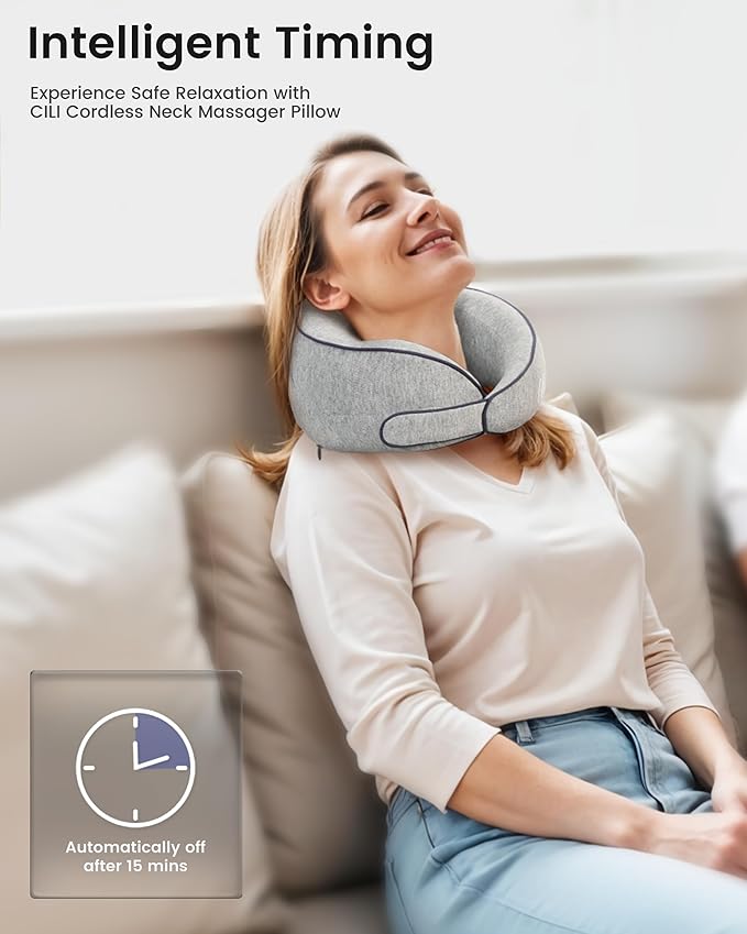 CILI Cordless Neck Massager Pillow &amp Foot Massager