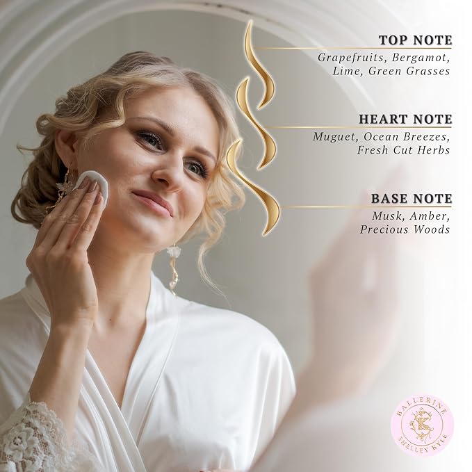 Talc-Free Body Powder for Women for Daily Use and After Bath - Ballerine 365 g (Puff not Included)