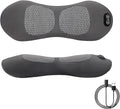 Smooth Spine Triple Fusion Back Massager 3-in-1 Electric Lumbar Support Pillow Heat Vibration Massage Lower Back Spine Decompression Device with Traction for Neck and Shoulder and Backs (Dark Gray)