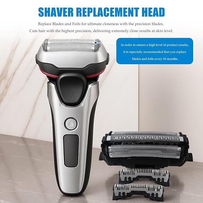 Upgraded Shaver Replacement Inner Cutter and Foil for Panasonic ES8103 ES8109 ES-GA2 ES-GA21S ES-LT41 ES-LT71 ES-SL41 ES-ST23 Replace WES9068PC WES9087PC