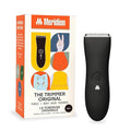 MERIDIAN The Trimmer Original – Body Hair Trimmer for Men Electric Groin &amp Body Groomer for Pubic Hair Chest Legs &amp Underarms Waterproof &amp Rechargeable Onyx