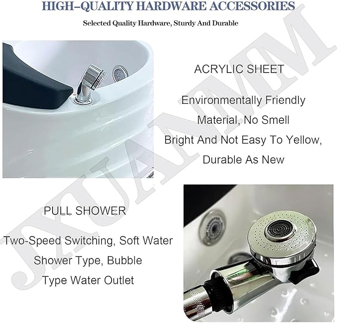 Pedicure Foot SpaAcrylic Massage FootbathPortable Bathtub Pedicure BowlFoot spa with Heat and Massage and Colorful Lamp Jetswith Automatic Drain PumpLarge Size Soak Tub Bath D
