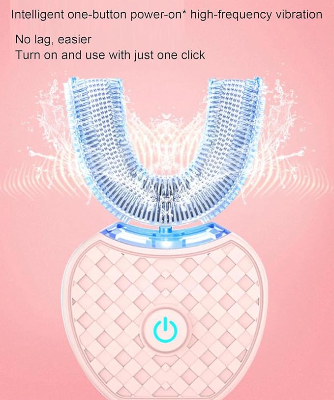 VIDECOR U Shaped Electric Toothbrush Silicone Brush Head Toothbrush for Teeth Whitening Cleaning Oral Care Toothbrush for AdultD