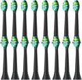 16 Replacement Toothbrush Heads Suitable for Detachable Handles(8White 8Black)