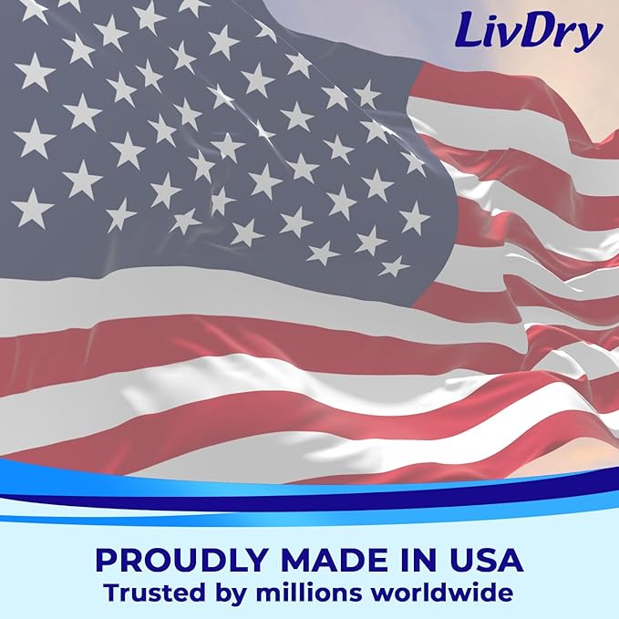 LivDry Adult S Incontinence Underwear Overnight Comfort Absorbency Leak Protection Small 18-Pack