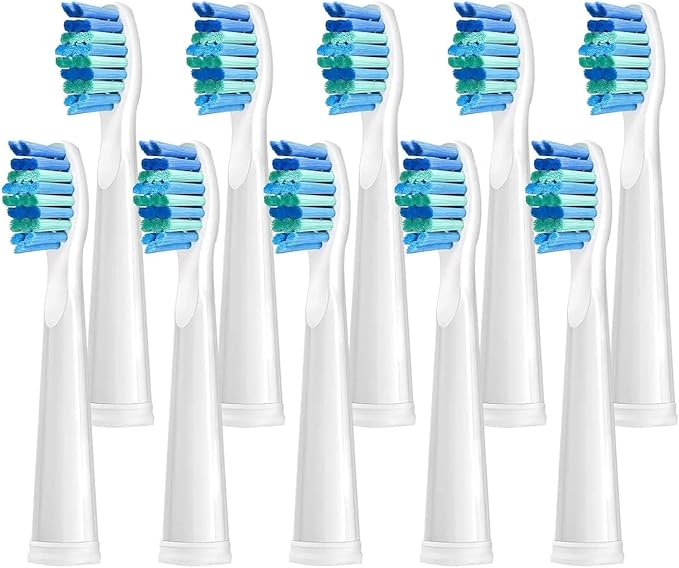 10-20Pcs Toothbrush Replacement Heads Compatible for with SG910/507/958/515/949/575/551(White-10pcs)