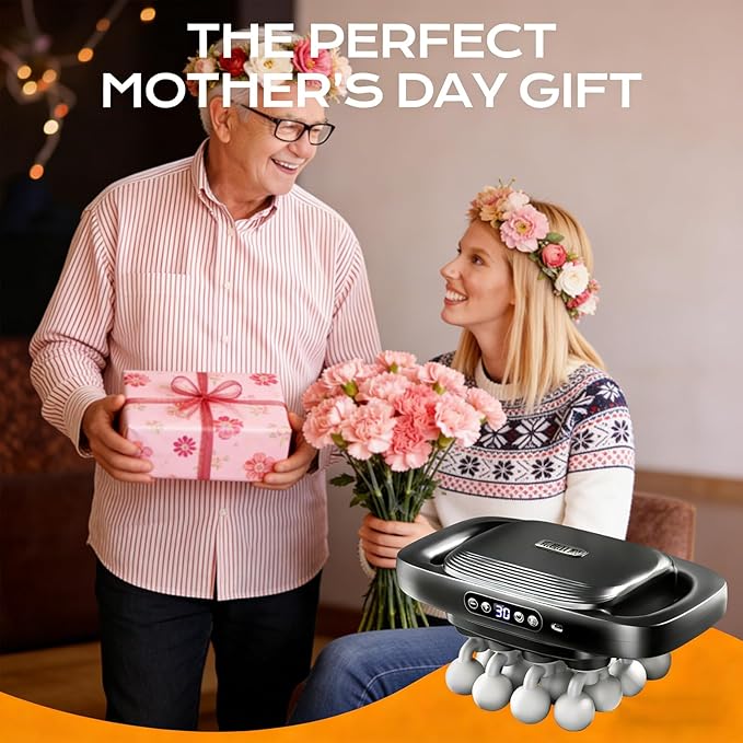 Massager.16 deep Tissue Massage Heads 30 Speed Settings.Effectively relieves ShoulderNeck and Back PainSuitable for Families and sedentary Office Workers. Suitable Mother's Day Gift.