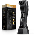 Men's Beard Trimmer-All-in-One Mustache Trimmer with 20 Length Adjustable Stainless Steel T-Blade for Precision Facial Hair Trimming Cordless IPX7 Waterproof Wet/Dry ClipperLED Display