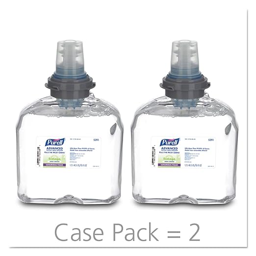 Purell 539102CT TFX Green Certified Instant Hand Sanitizer Foam Refill 1200mL Clear (Pack of 2)
