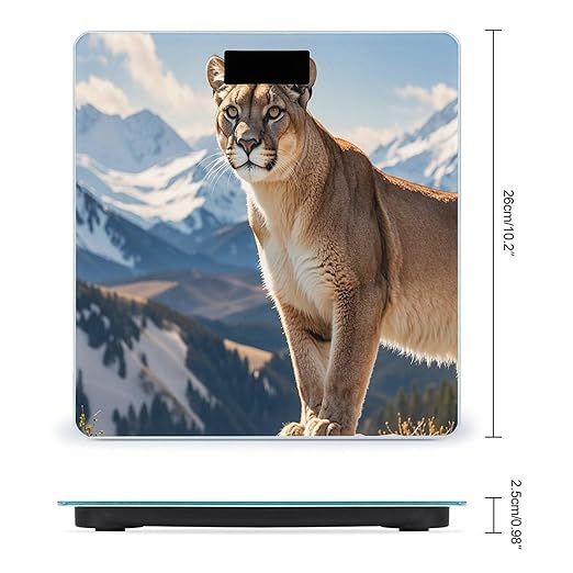 Panther &amp Mountain Lion Scale for Body Weight Digital Bathroom Scale Toughened Glass High Precision Scales for Body Weight with Large LCD Backlight Display Weight Scales