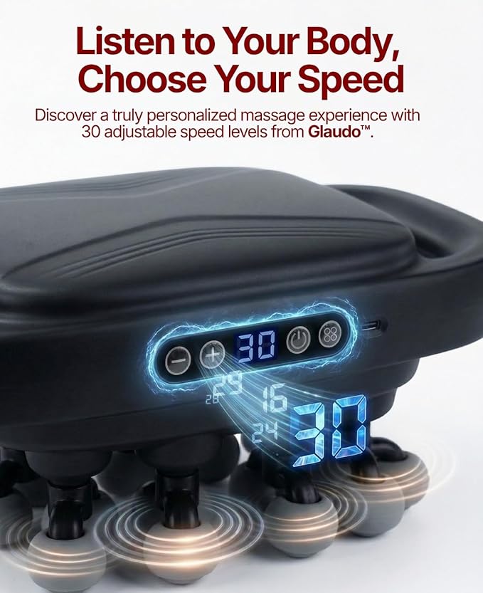 20 Head Massage Gun Deep Tissue Upgraded from 16 Head - Back Massager for Pain Relief Professional Percussion Massager for Muscle Recovery 30 Speeds Handheld Full Body &amp Shoulder Massager