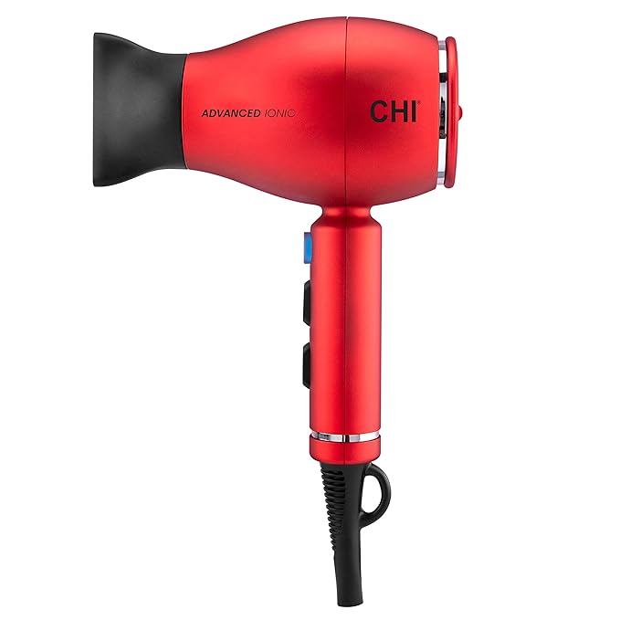 CHI 1875 Hair Dryer &amp CHI 1 Ceramic Curling Iron Bundle - Compact 1875W Dryer Reduces Frizz &amp Increases Shine + Curler for Smooth Shiny Curls