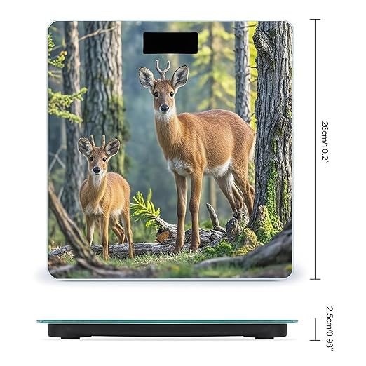 Animals and Woodland Scale for Body Weight Smart Scales Digital Bathroom Scale High Precision Weighing Scales with Large Display Weighing Machine for People