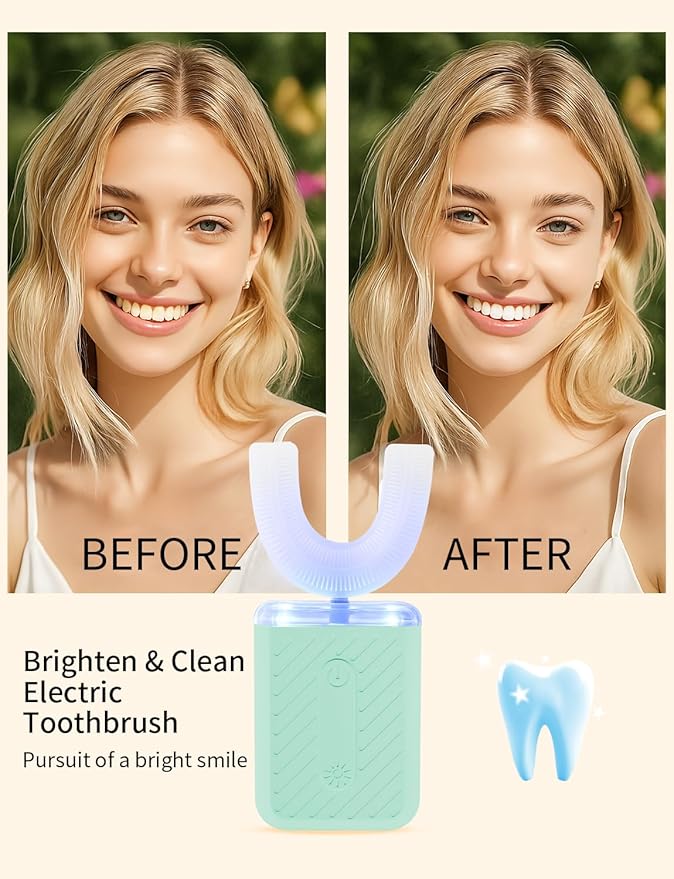 U-Shaped Electric Toothbrush for Adults Electric Toothbrush with IPX7 Waterproof