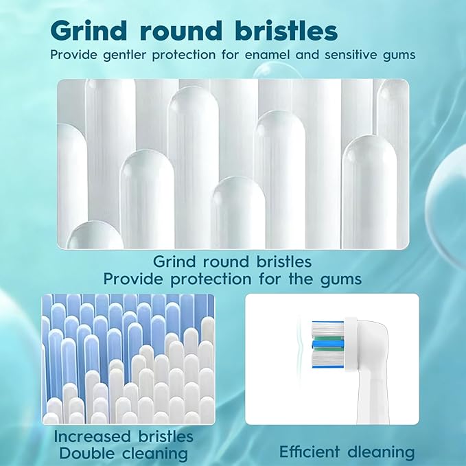 iO Replacement Heads Compatible with Oral b iO 2/3/4/5/6/7/8/9/10 Series Electric ToothbrushToothbrush Heads with Medium-Hard Bristles for Plaque Removal &amp Teeth CareWhite