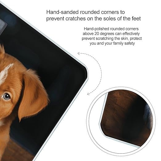 Puppies Dogs Pets Animals Scale for Body Weight Precision Bathroom Weighing Scales with Back Lit LCD Display Sturdy Tempered Glass Body Weight Scales Digital Bathroom Scale 400lb