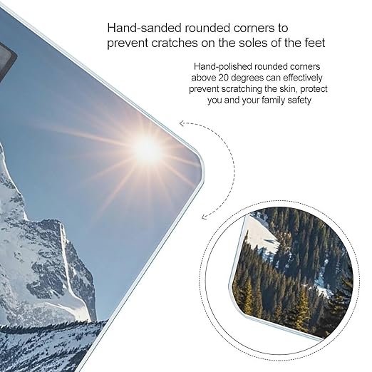 Spectacular Snowy Mountains Scale for Body Weight Smart Scales Digital Bathroom Scale High Precision Weighing Scales with Large Display Weighing Machine for People