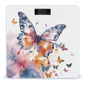 Watercolor Butterfly Bathroom Scale Ultra-Bright Liquid Crystal Screen Weight Scale Accurate Bathroom Body Scales for Body Weight Bathroom Pet Home Bedroom Gift-Giving