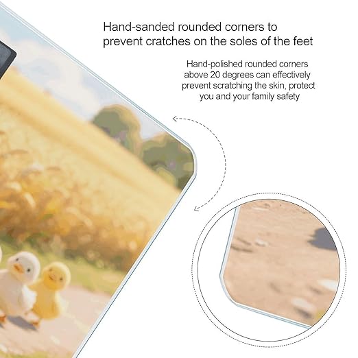 Cute Duck Weight Scale Cute Bathroom Scale for Body Highly Accurate Digital Weighing Machine for People Compact LCD Display Scales with Sturdy Toughened Glass Scales