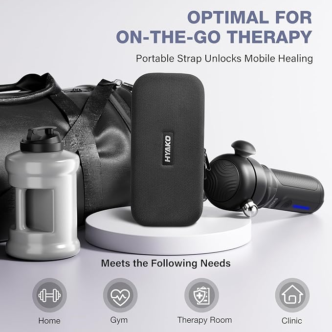 HYAKO SE Muscle Therapy Massage Gun - Deep Tissue Vibration Massager Non-Invasive Design for Full-Body Care Pain Relief for Back Neck Leg Shoulder – Gifts for Men and Women (Black)