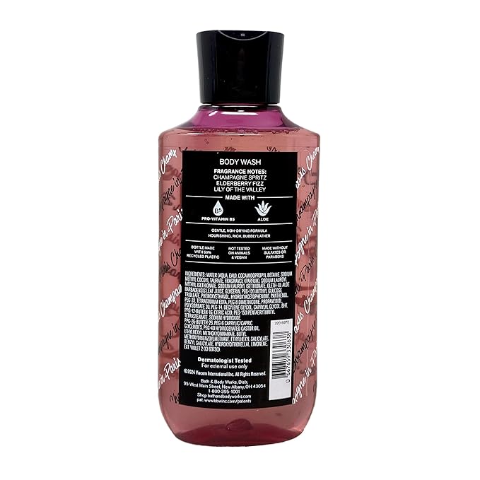 Bath &amp Body Works Emily In Paris Champagne In Paris 3 Pack Body Wash Bundle with a Himalayan Salts Springs Bar Soap - Full Size