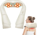 Joyset Shiatsu Neck and Back Massager with Heat Shoulder Massager for Pain Relief Deep Tissue3D Kneading Massage with Cloth Cover Easy to Clean (Khaki)