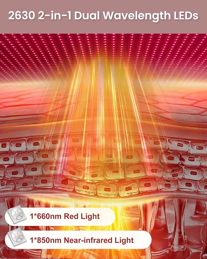 Red Light Therapy Mat Full Body 74.8x33.6 Infrared Red Light Therapy Blanket with 2630 LEDs 660nm &amp 850nm Dual Wavelength Pulse Modes Timer &amp Intensity Control