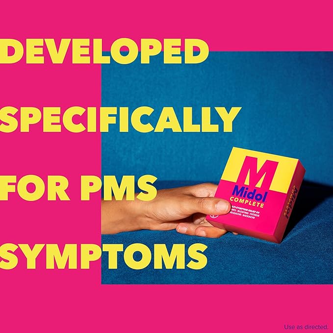 Midol Complete Menstrual Pain Relief Caplets with Acetaminophen for Period Cramps and Menstrual Symptom Relief - 40 Count (Pack of 3) (Packaging May Vary)