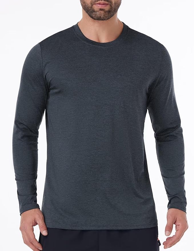 6/7 Pack Men's Quick Dry Long Sleeve Shirts UPF 50+ UV Sun Protection SPF Shirt Moisture Wicking T-Shirt for Casual Workout
