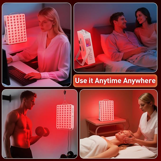 Cholas Red Light Therapy Panel for Face and Body 150W with 60 Dual Chip LEDs 660nm Red Light and 850nm Near Infrared 3 Modes Adjustable Brightness and Timer Gifts for Men Women