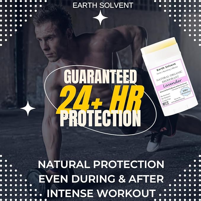 Magnesium Deodorant Vegan Natural Organic Dead Sea Minerals &amp Aloe Vera For Sensitive Skin 24hr Protection Aluminum Free Paraben Free Baking Soda Free Cruelty Free - For Men &amp Women (Lavend