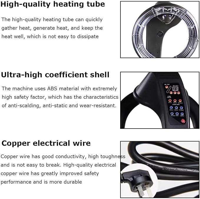 Professional Hair Dryer Wall-Mounted Professional Hair Processing Machine with Adjustable Timer and Temperature 360° Rotating Heating for Hair Coloring Hair Treatment Styling Hair Styling