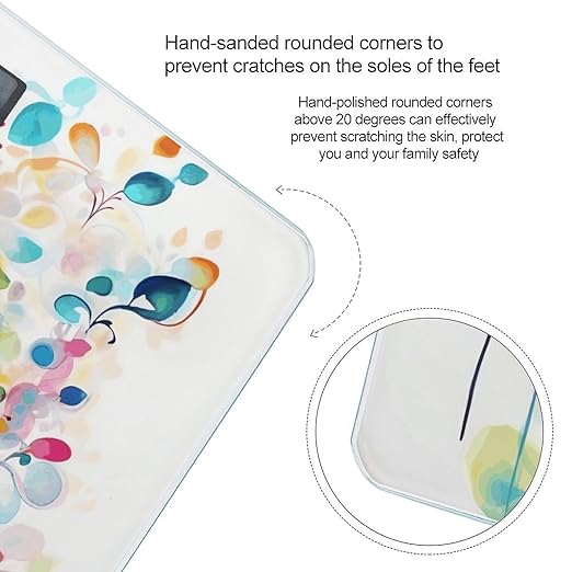 Color Peacock Weight Scale for Body Weight Digital Bathroom Scale High Capacity Accurate Digital Weighing Scales and Easy-to-Read on Backlit LCD Display Scales