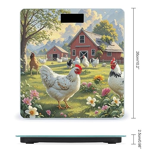 Chickens and Farm Scale for Body Weight Smart Scales Digital Bathroom Scale High Precision Weighing Scales with Large Display Weighing Machine for People