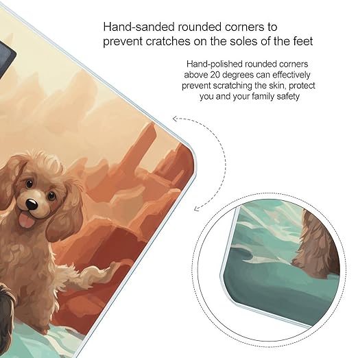 Poodles DogsScale for Body Weight with LCD High Precision Weighing Scales Fashion Sturdy Tempered Glass Weight Scales Easy-to-Read Digital Bathroom Scale for Daily 400lb