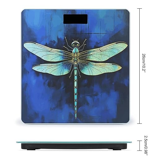 Blue Dragonfly Scale for Body Weight Highly Accurate Digital Bathroom Body Scale Digital Bathroom Scales for People Anti-Slip Large LCD Display Smart Scales