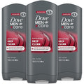 Dove Men+Care Body + Face Wash 3-Pack – Exfoliating Deep Clean with 24HR Nourishing MicroMoisture Citrus &amp Cedarwood Scent 13.5 Oz Ea