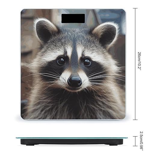 Little Raccoon Face Smart Scale for Body Weight Accurate Bathroom Scale with LED Display Digital Weight Scales Weighing Machine High Precision Scales for Bath Home