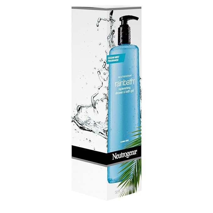 Neutrogena Rainbath Replenishing Shower and Bath Gel -Refreshing Body Wash with Moisturizing Formula for Soft SkinOcean Mist Scent32 fl. oz. (946 mL) Pump Bottle(Pack of 2)
