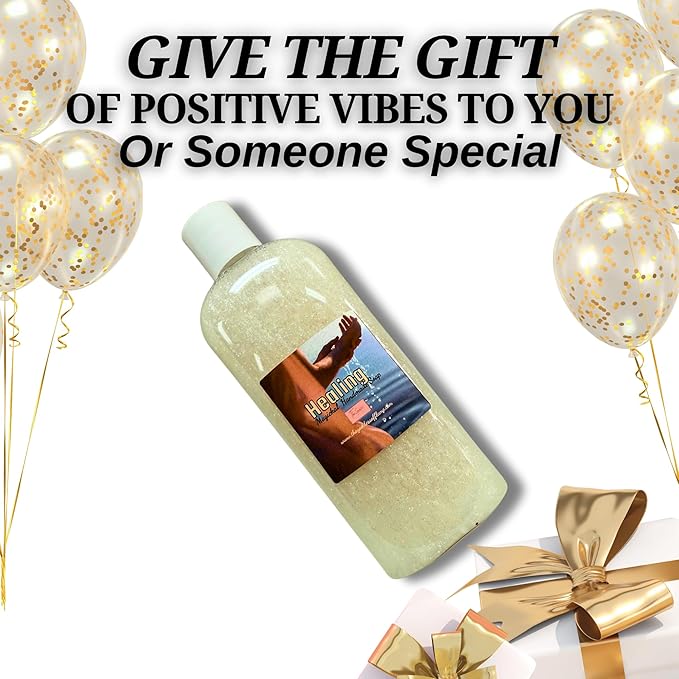 Healing Shower Gel – 8 oz Handmade Body Wash for Spiritual Emotional &amp Energetic Cleansing – Eucalyptus Scent – Altar-Charged – Wiccan Hoodoo Conjure Pagan Ritual Use – Vegan &amp Sulfate-Fre