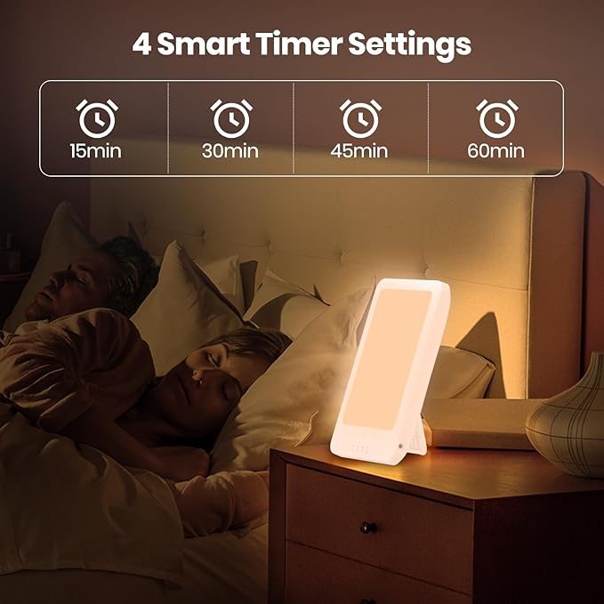 LASTAR 10000 Lux Sun Lamp Full Spectrum Sunlight Lamp with 4 Color Temperatures (3000K–6500K) 5 Brightness Levels 4 Timer Settings Desk or Wall Mount Light