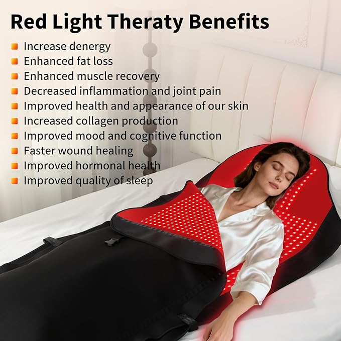 Red Light Therapy Mat for Full Body Largest 2704LEDs Near Infrared Light Therapy Pad 660nm&amp 850nm 2in1 LEDs Light Blanket High end Leather 5 Power Levels UP to 288W 73x36